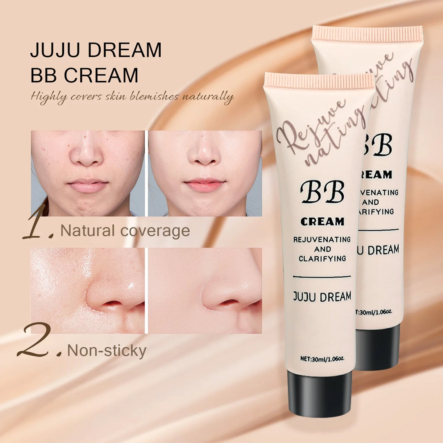 BB cream, isolation cream, liquid foundation, moisturizing, oil control, long-