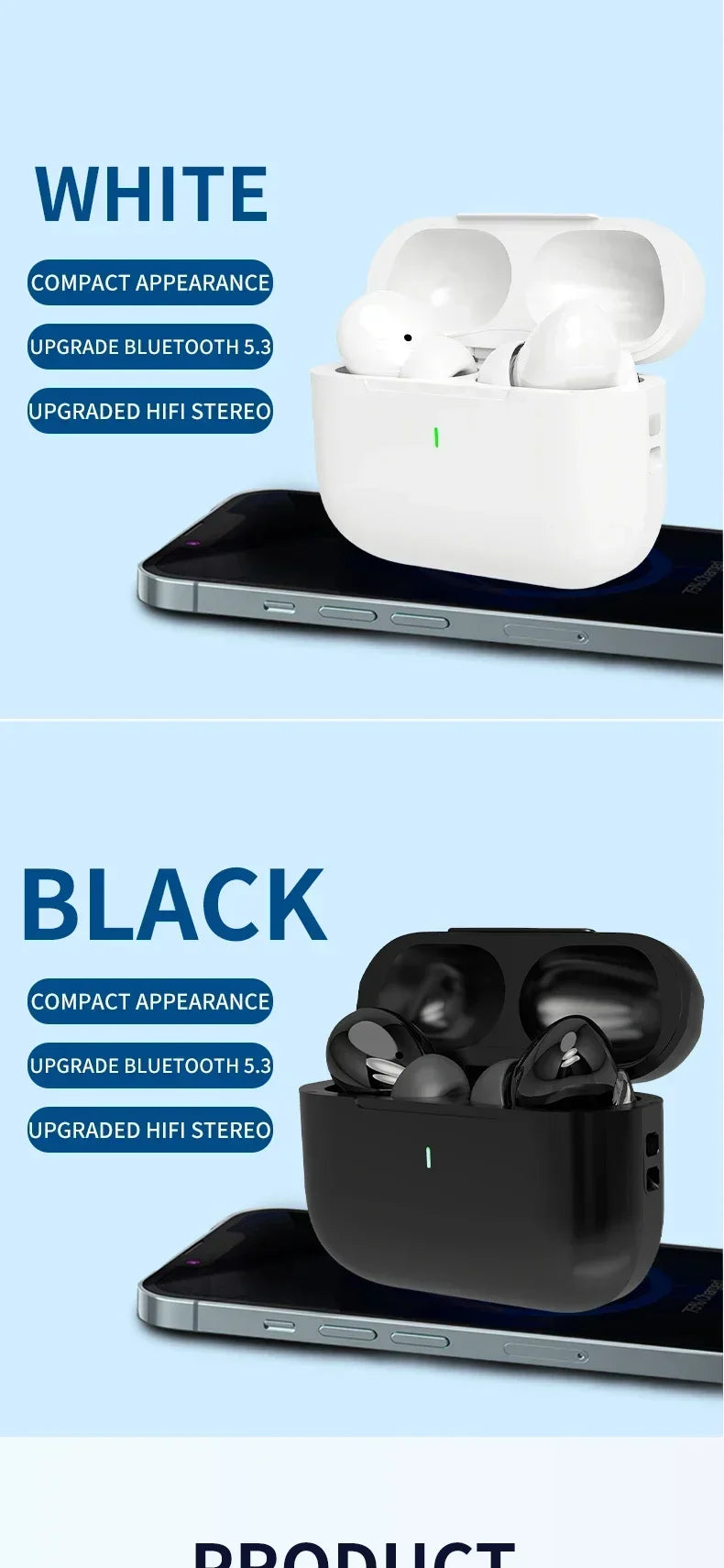 Original Wireless bluetooth headphone noise canceling earphone HIFI stereo headset earbuds bluetooth for xiaomi Huawei Air pods