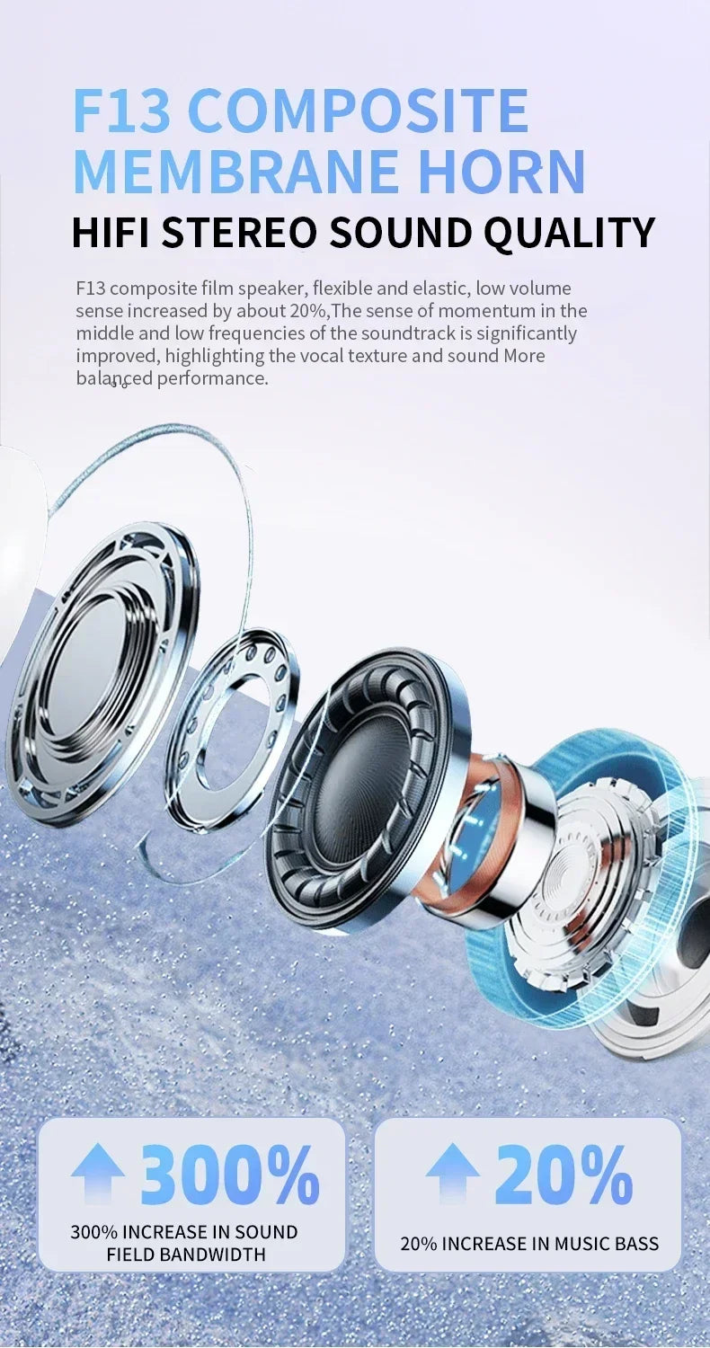 Original Wireless bluetooth headphone noise canceling earphone HIFI stereo headset earbuds bluetooth for xiaomi Huawei Air pods